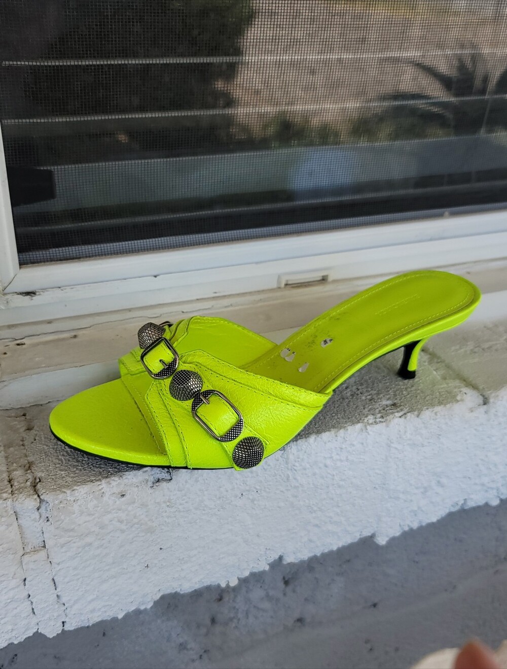 Balenciaga Kitten Heel Slides